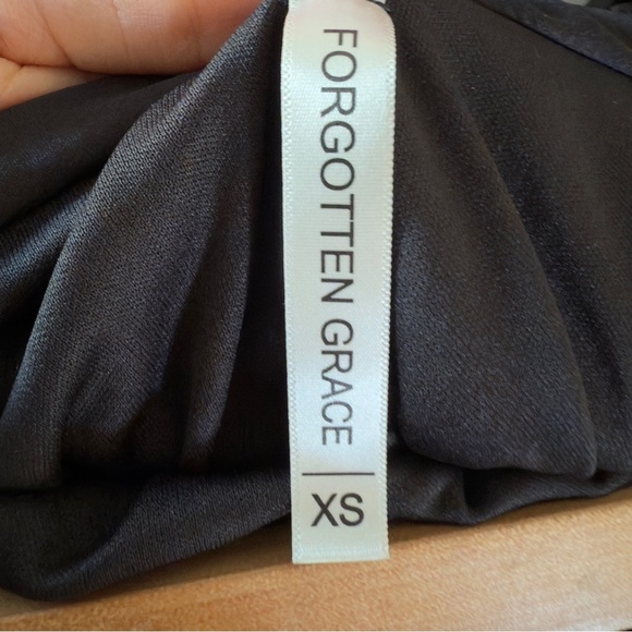 FORGOTTEN GRACE
Satin Ruffle Bias Midi Skirt In black size: XS - Picture 3 of 4